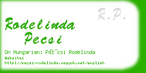 rodelinda pecsi business card